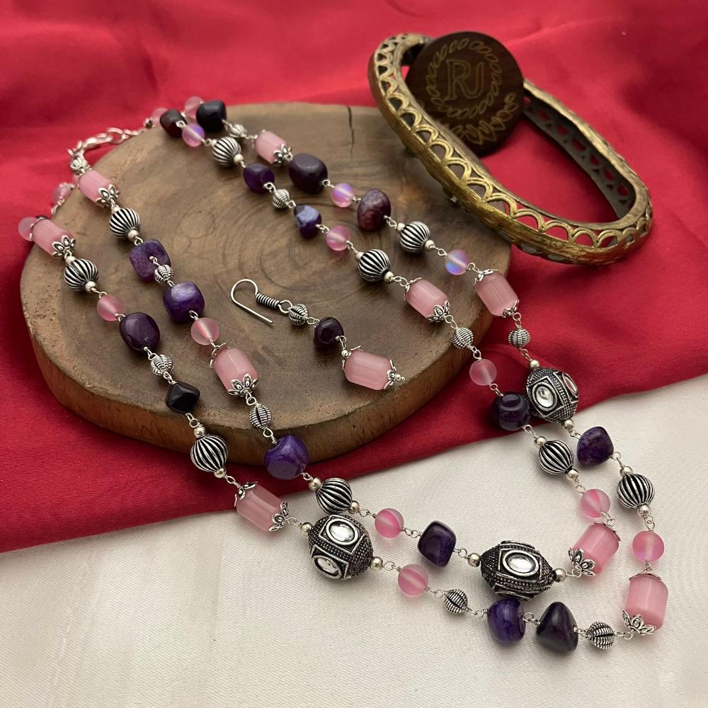 FS Collection Beads Multi Layer Long Necklace Set