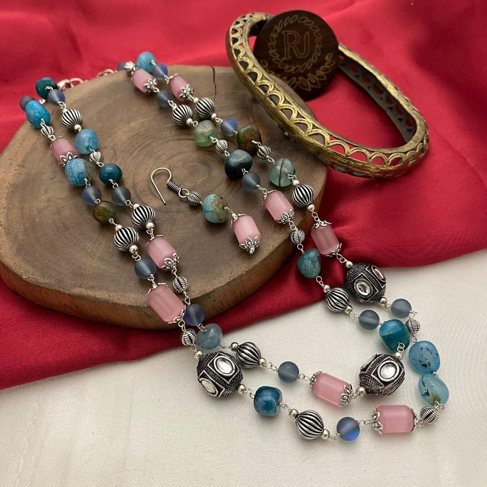 FS Collection Beads Multi Layer Long Necklace Set