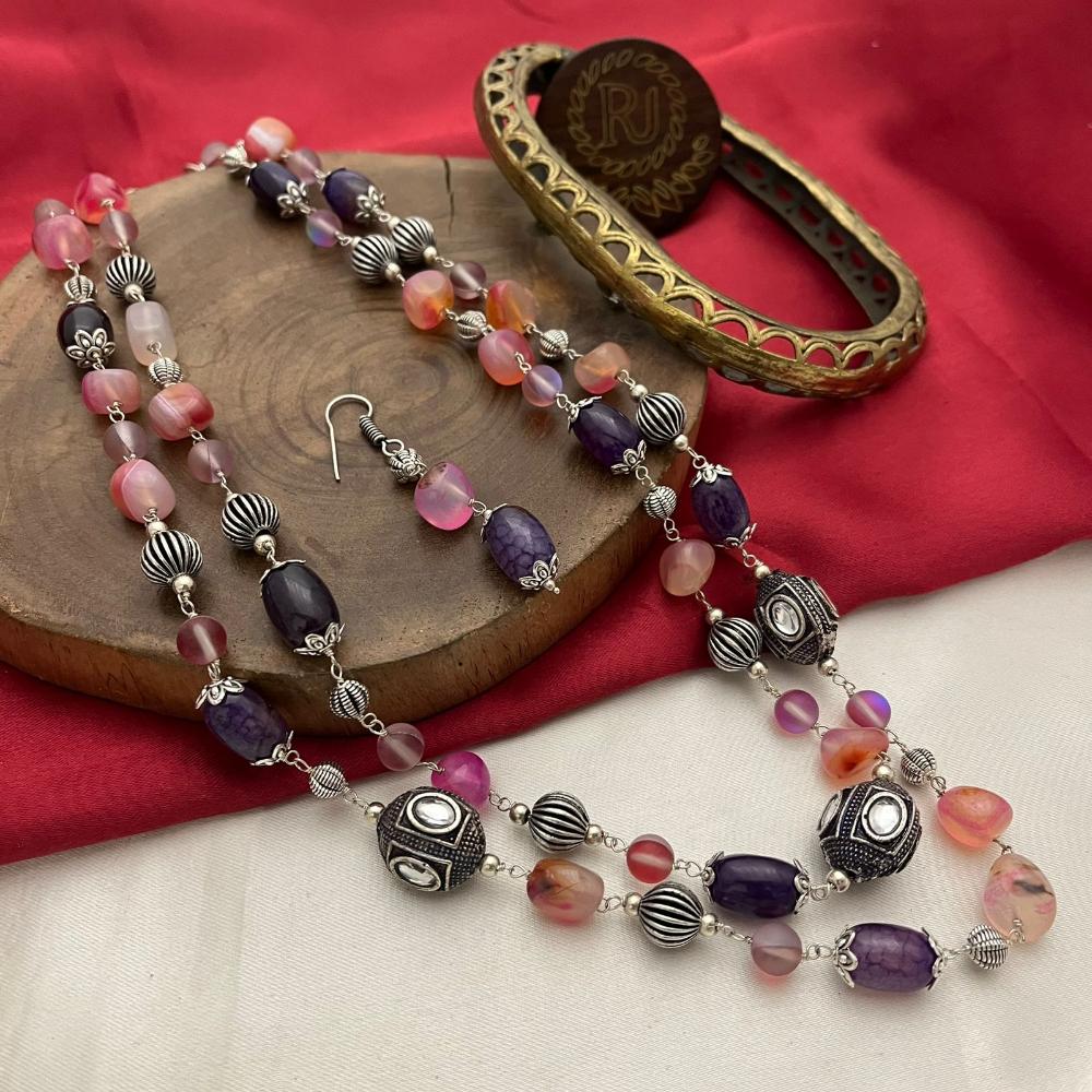 FS Collection Beads Multi Layer Long Necklace Set