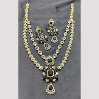 FS Collection Premium Gold Plated American Diamond Necklace Set