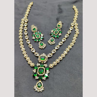 FS Collection Premium Gold Plated American Diamond Necklace Set