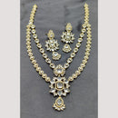 FS Collection Premium Gold Plated American Diamond Necklace Set