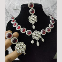FS Collection Gold Plated Pota Stone And Beads Necklace Set