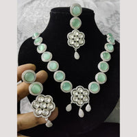 FS Collection Gold Plated Pota Stone And Beads Necklace Set