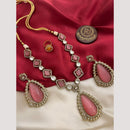 FS Collection Gold Plated Pota Stone Necklace Set