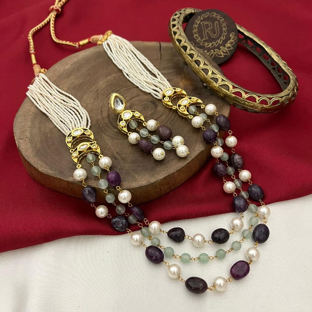 FS Collection Beads Multi Layer Long Necklace Set