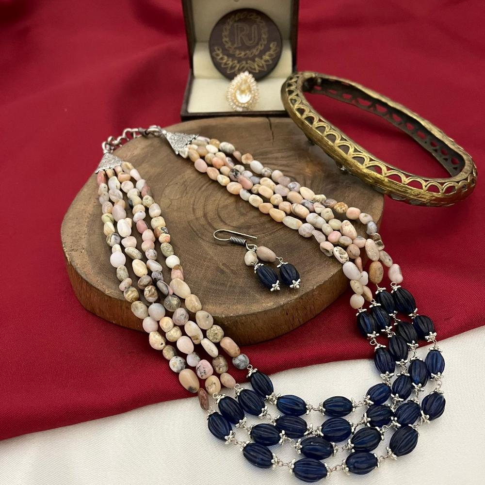 FS Collection Beads Multi Layer Long Necklace Set