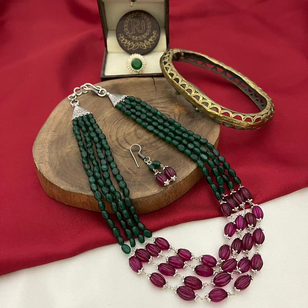 FS Collection Beads Multi Layer Long Necklace Set
