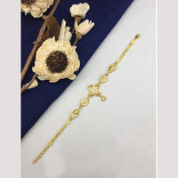 FS Collection Gold Plated Austrian Stone Openable Bracelet