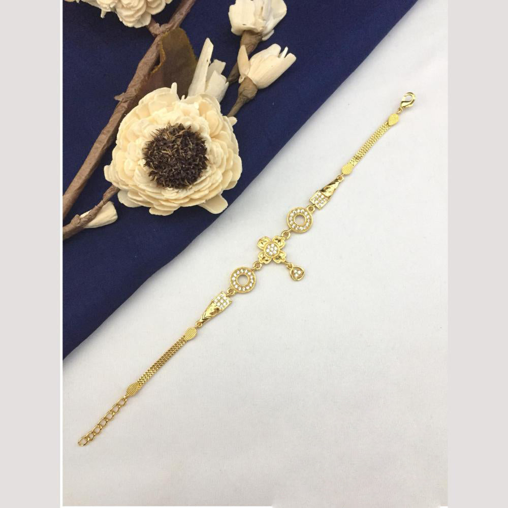 FS Collection Gold Plated Austrian Stone Openable Bracelet