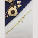 FS Collection Gold Plated Austrian Stone Openable Bracelet
