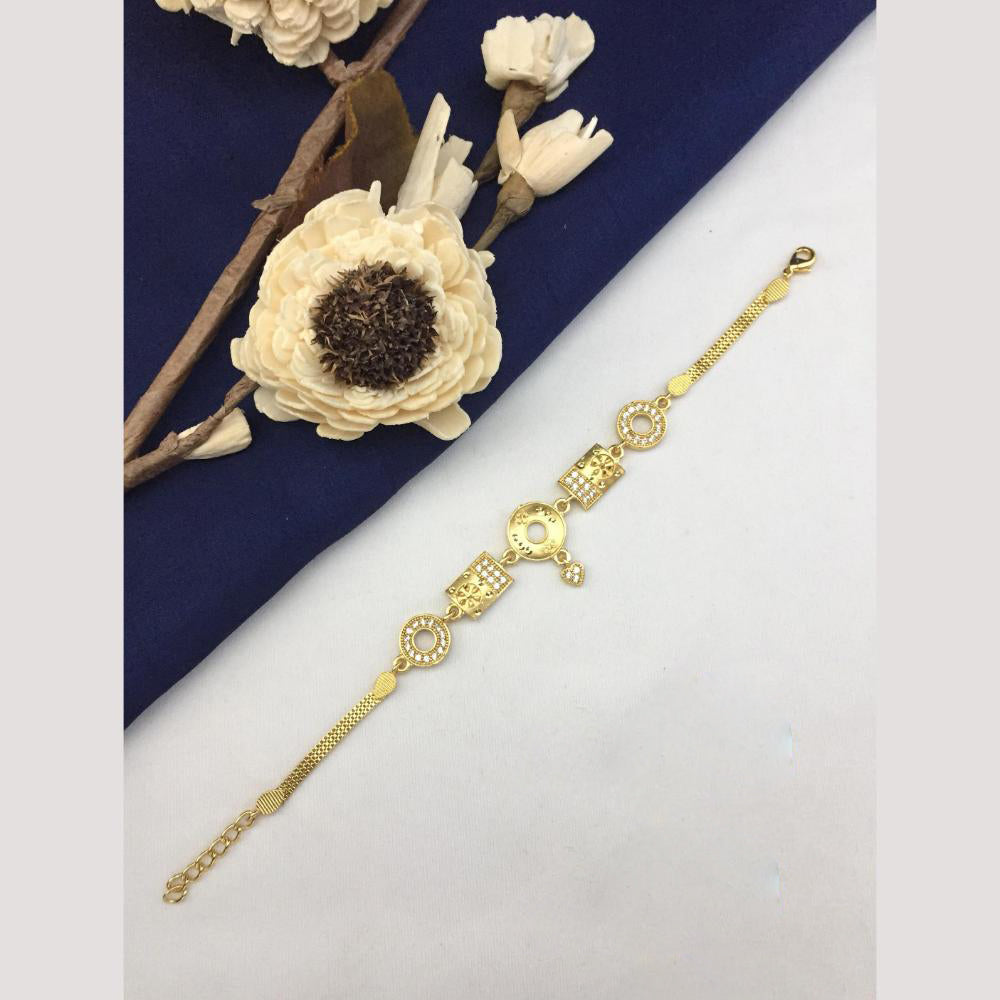 FS Collection Gold Plated Austrian Stone Openable Bracelet