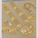 FS Collection Gold Plated Pearl Long Necklace Set