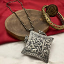 FS Collection Oxidised Plated Long Necklace Set
