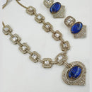 FS Collection Designer Gold Plated Crystal And Austrain Stone Necklace Set