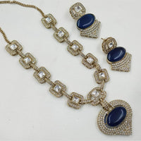 FS Collection Designer Gold Plated Crystal And Austrain Stone Necklace Set