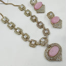 FS Collection Designer Gold Plated Crystal And Austrain Stone Necklace Set