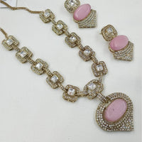 FS Collection Designer Gold Plated Crystal And Austrain Stone Necklace Set