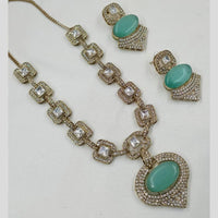 FS Collection Designer Gold Plated Crystal And Austrain Stone Necklace Set
