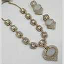 FS Collection Designer Gold Plated Crystal And Austrain Stone Necklace Set