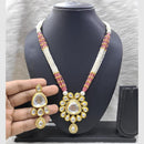 FS Collection Pearl and Kundan Long Necklace Set