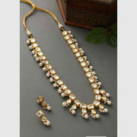 FS Collection Kundan Stone Long Necklace Set