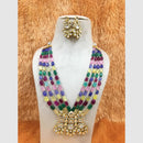 FS Collection Kundan and Beads Necklace Set