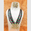 FS Collection Kundan and Beads Necklace Set