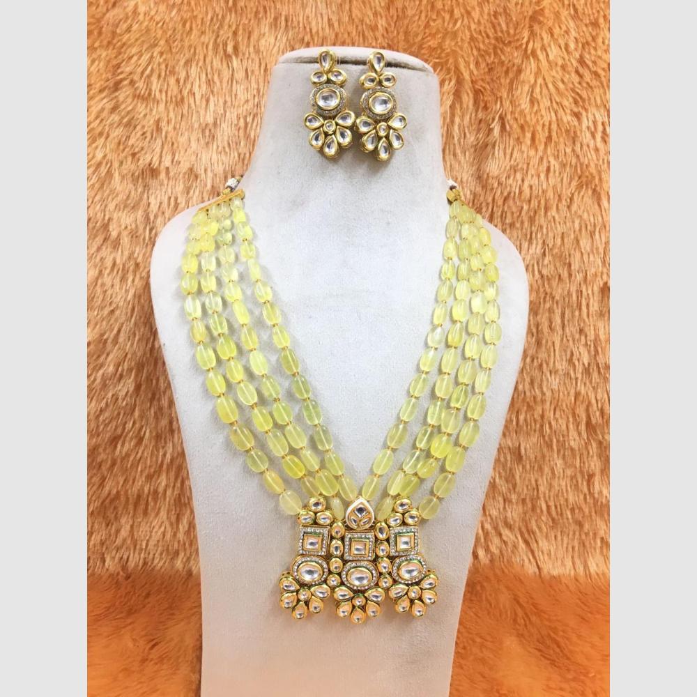 FS Collection Kundan and Beads Necklace Set