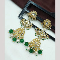 FS Collection Traditional Kundan Chand Dangler Earrings