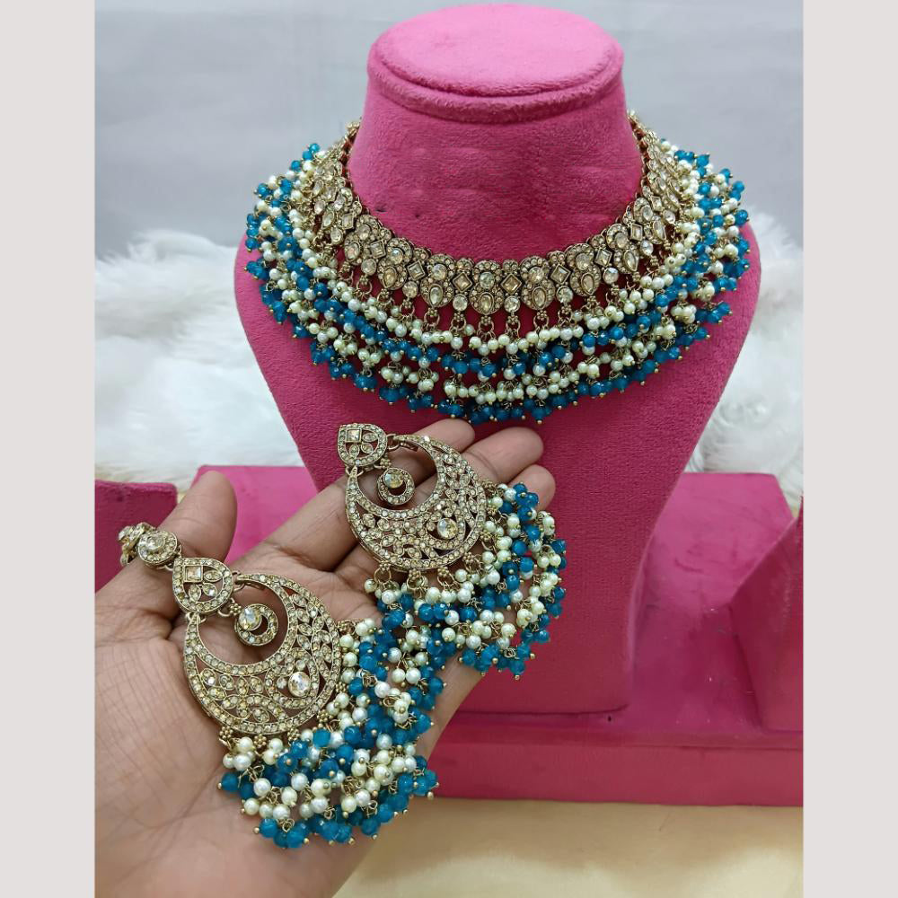 FS Collection Necklace Set with Austrian Crystal Stone and Matching Earrings