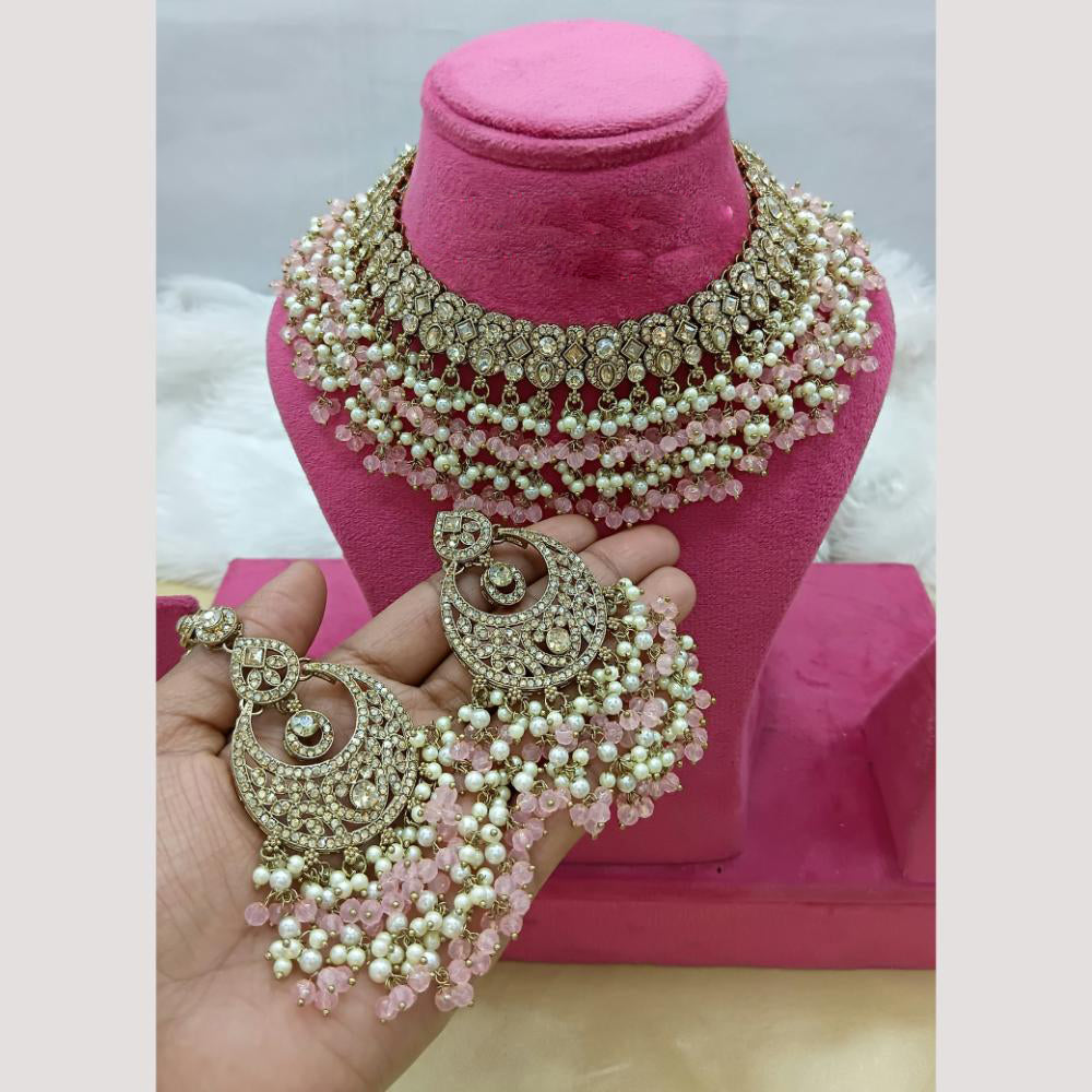FS Collection Necklace Set with Austrian Crystal Stone and Matching Earrings