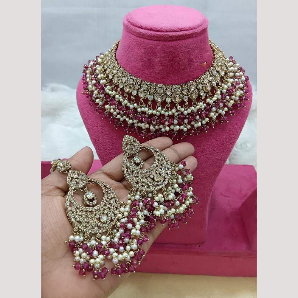 FS Collection Necklace Set with Austrian Crystal Stone and Matching Earrings