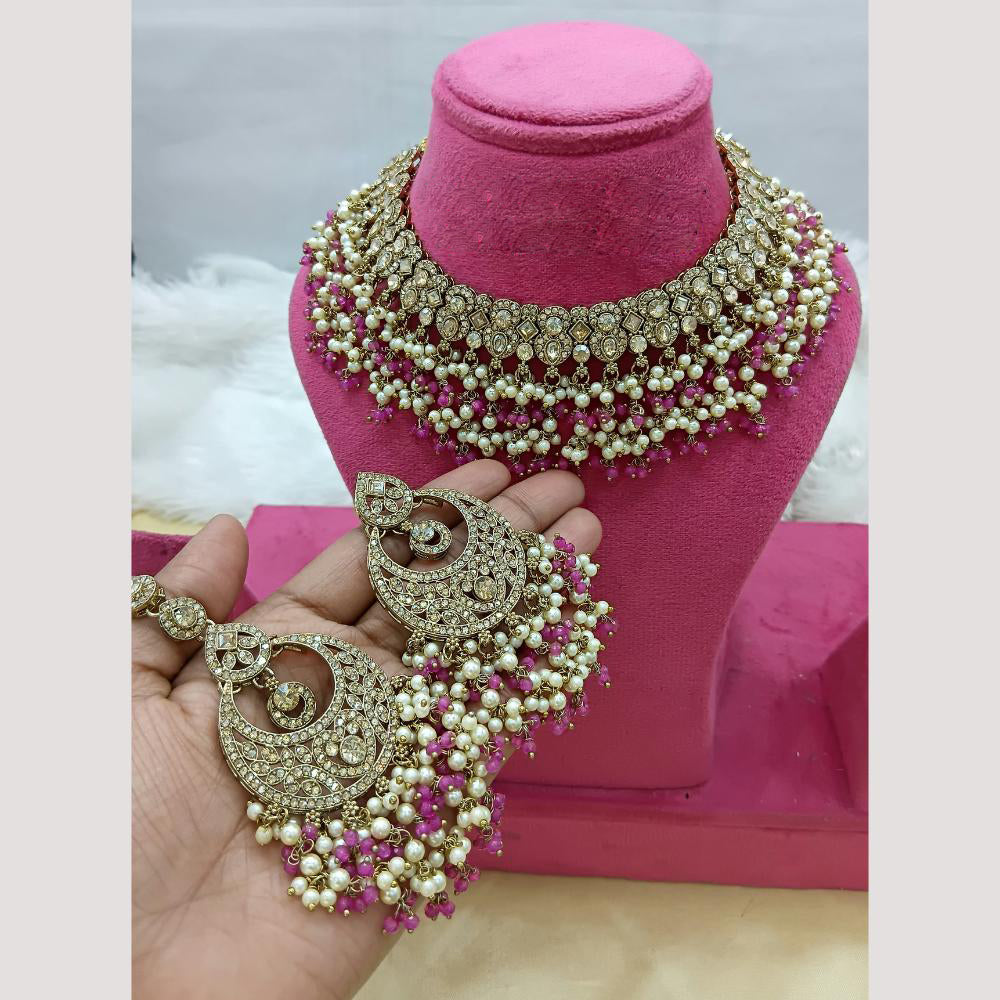 FS Collection Necklace Set with Austrian Crystal Stone and Matching Earrings