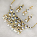 FS Collection Elegant Kundan Pearl and Beads Necklace Set