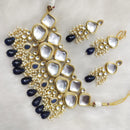 FS Collection Elegant Kundan Pearl and Beads Necklace Set