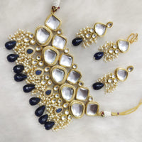 FS Collection Elegant Kundan Pearl and Beads Necklace Set
