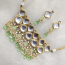 FS Collection Elegant Kundan Pearl and Beads Necklace Set