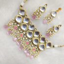FS Collection Elegant Kundan Pearl and Beads Necklace Set