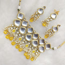 FS Collection Elegant Kundan Pearl and Beads Necklace Set