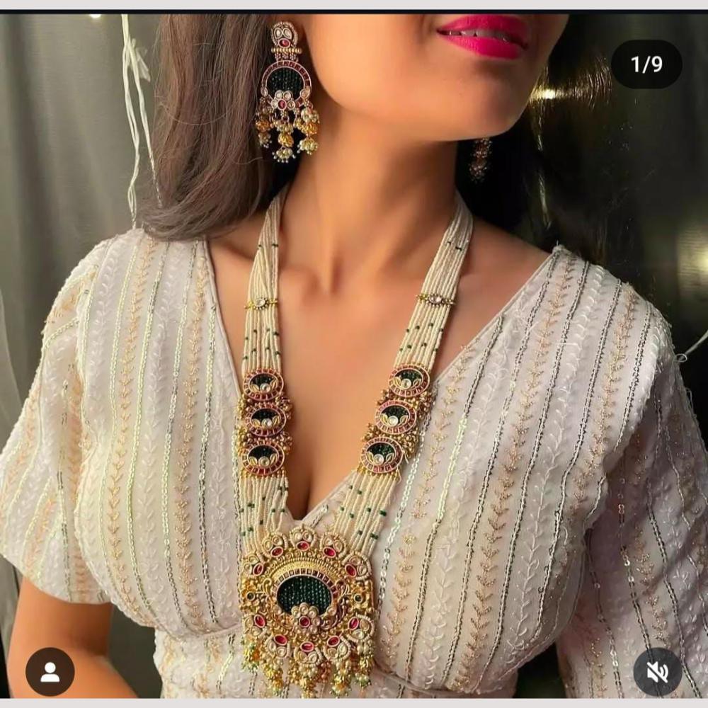FS Collection Multistrand Pearls Long Necklace Set