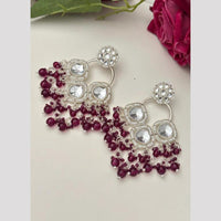 FS Collection Designer Kundan And Pearl Dangler Earrings