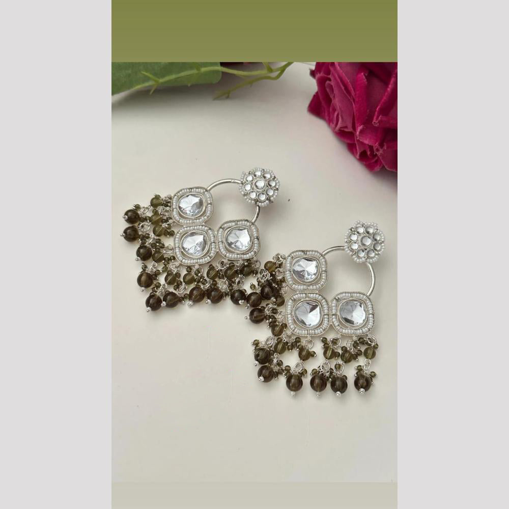 FS Collection Designer Kundan And Pearl Dangler Earrings