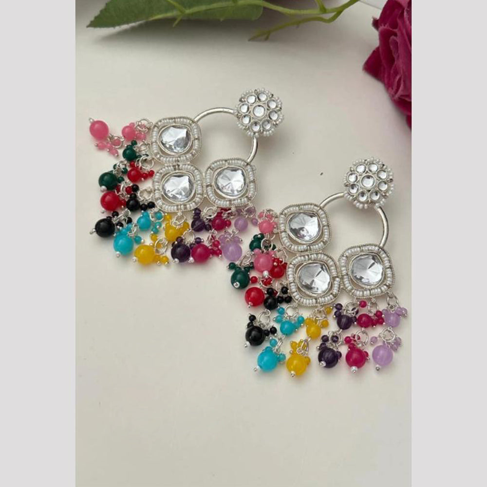 FS Collection Designer Kundan And Pearl Dangler Earrings