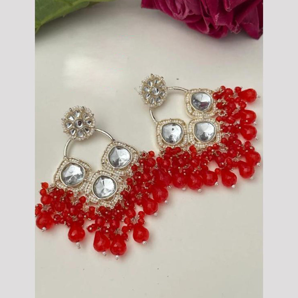 FS Collection Designer Kundan And Pearl Dangler Earrings