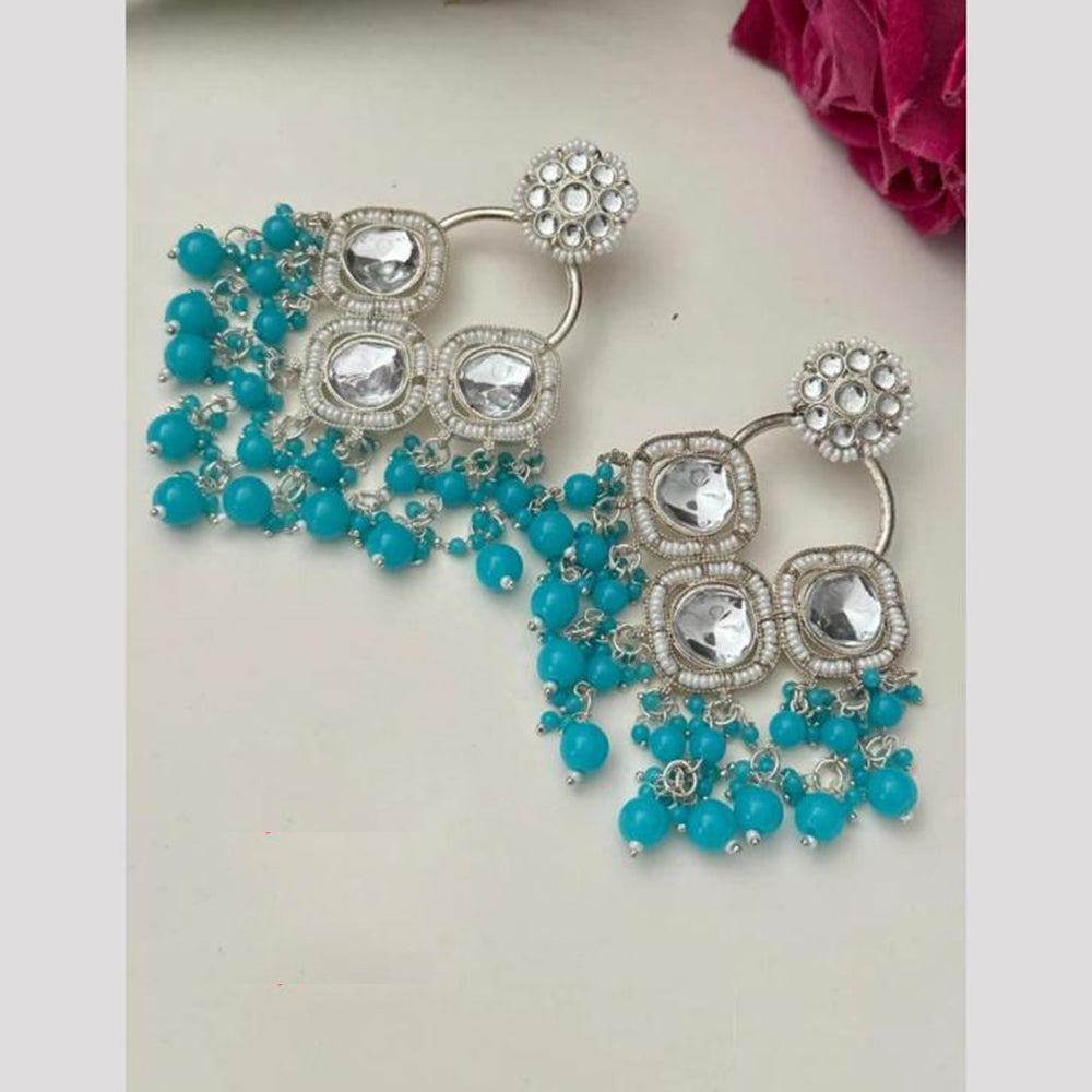 FS Collection Designer Kundan And Pearl Dangler Earrings