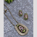 FS Collection Oxidised Plated Necklace Set 