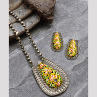 FS Collection Oxidised Plated Necklace Set