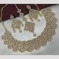 FS Collection Gold Plated Austrian Stone Necklace Set