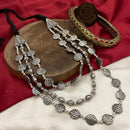 FS Collection Oxidised Finish Long Necklace 